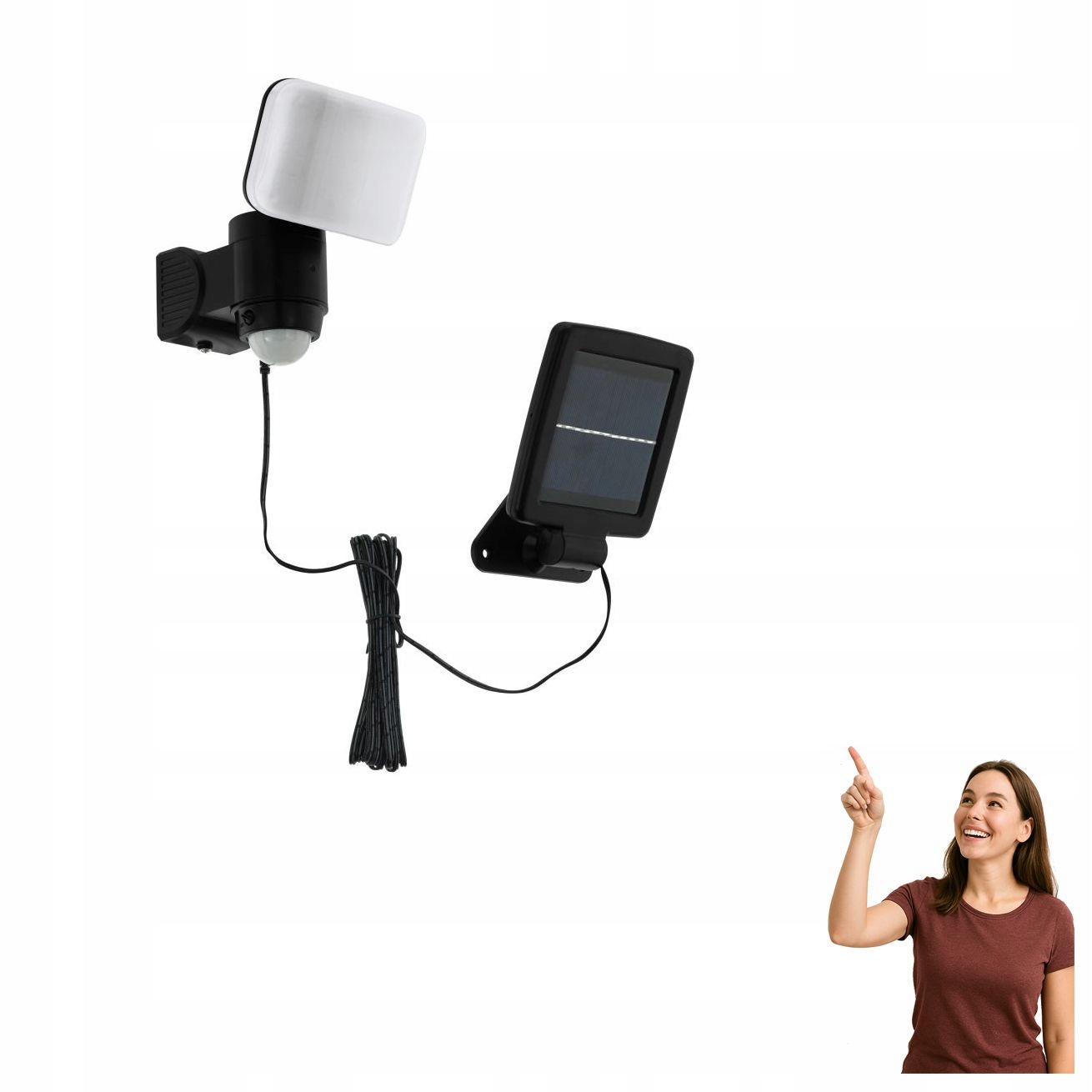 Venkovní solární Led nástěnné svítidlo 5W s čidlem Casabas 98195 Eglo