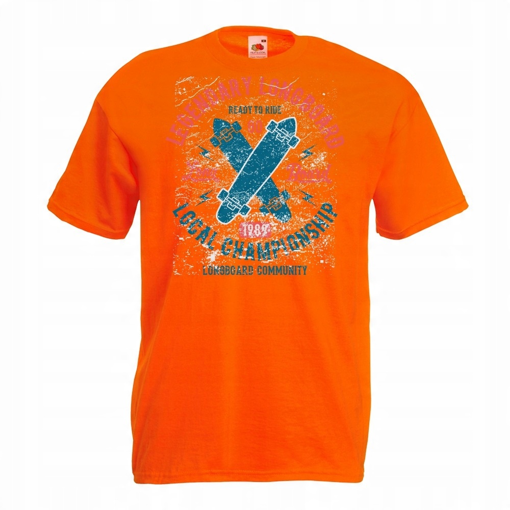 

Koszulka longboard deska deskorolka XXL pomarańczo