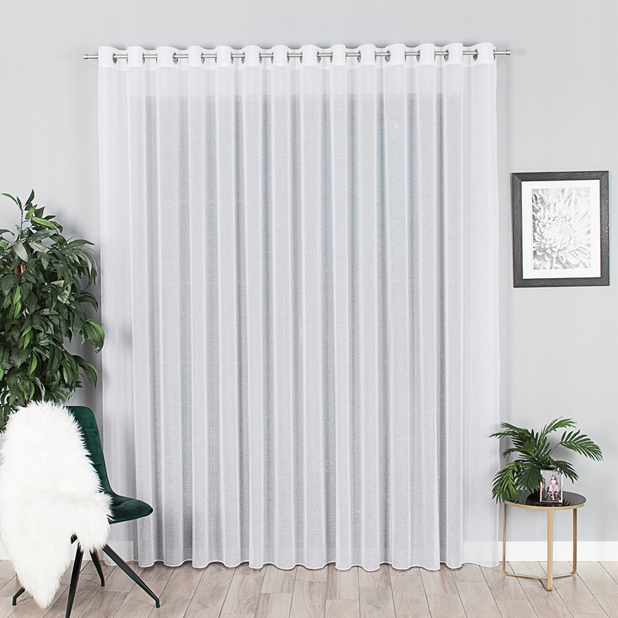 

Firana Sable Biała Na Przelotkach 300x160 Krótka