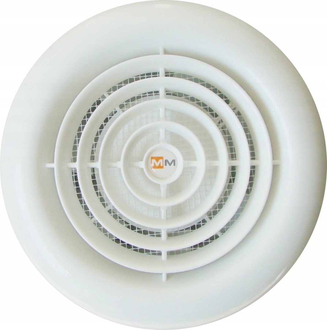 Stropní Koupelnový Ventilátor Na Stěnu Krátký 37 MM Kulatý Fi 100