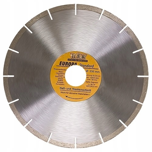 

Tarcza diamentowa segmentowa betonu kostki 230mm