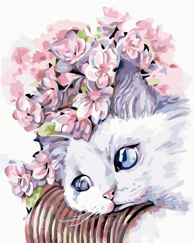 Malování Podle Čísel Zamyšlené Kotě 40X50CM