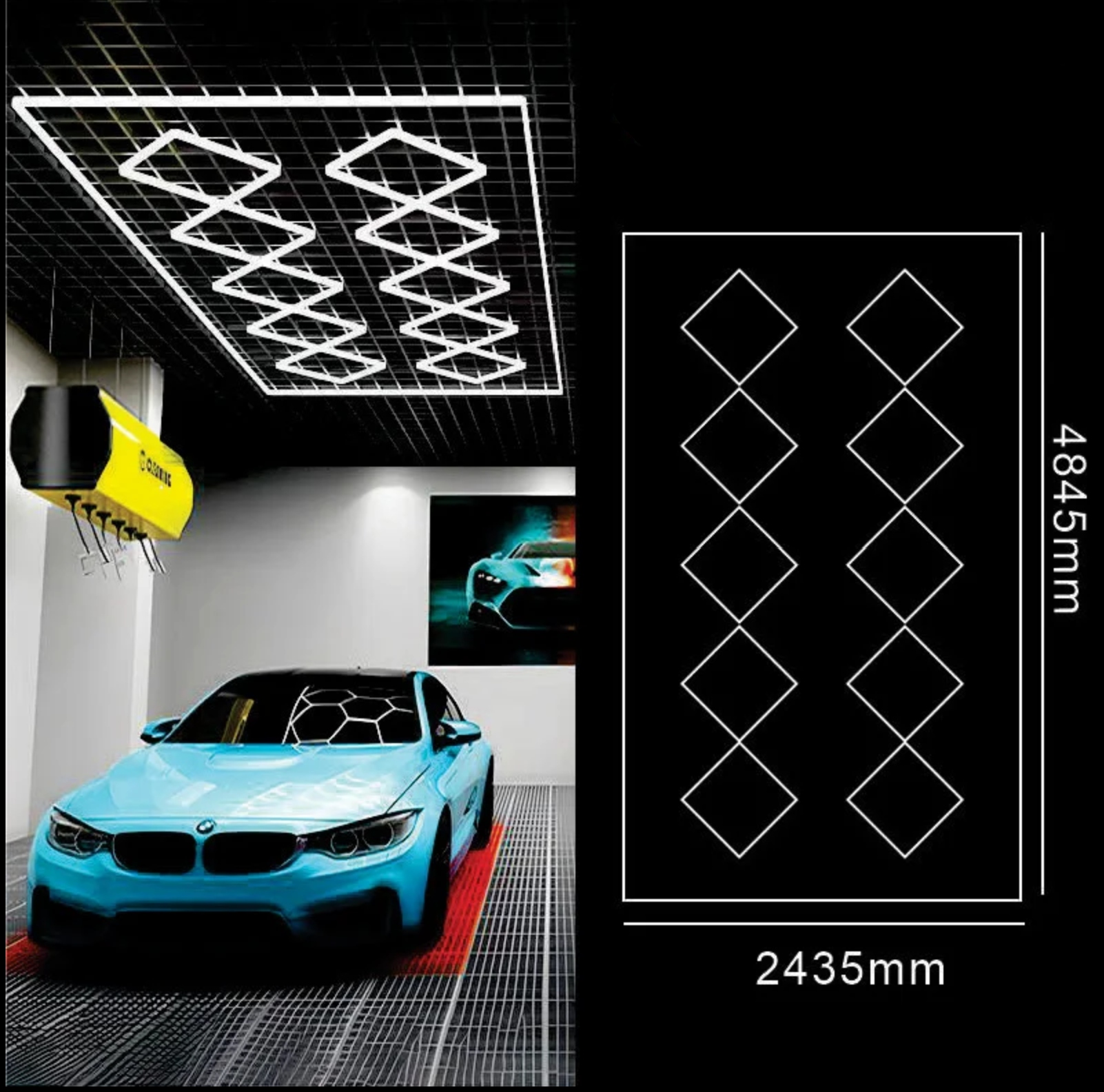 Silná Led lampa Hexagon Panel medová plástev 545 W 6000 K 230 V Osvětlení