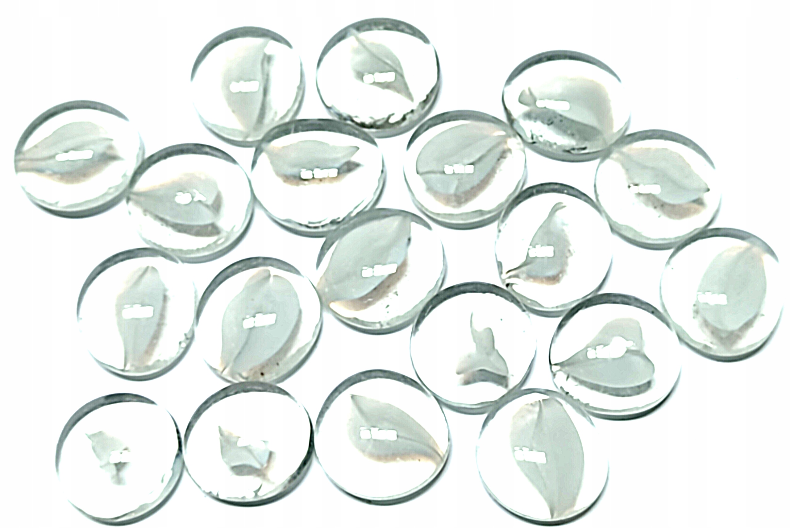 

Pastylki Szklane Białe Łezki Clear 2CM 50SZT