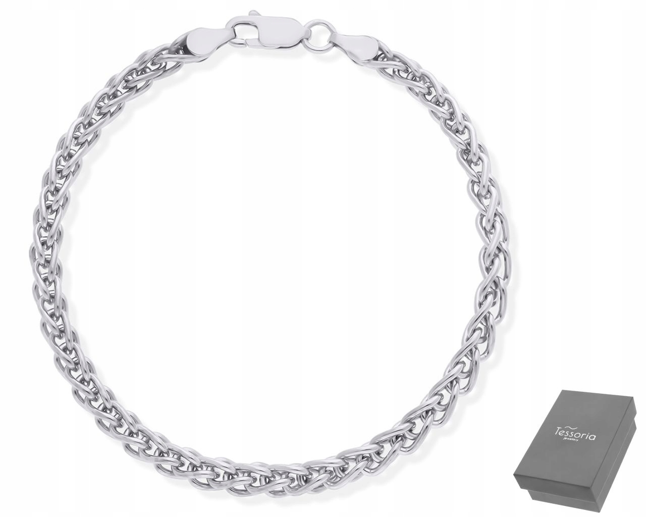 Stříbrný Náramek Dámský Tlustý Nádherný Módní Vzor Na Dárek délka 20 cm 925