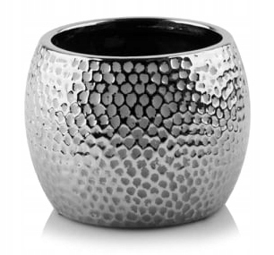 

Osłonka ceramiczna srebrna kula 19x15 cm