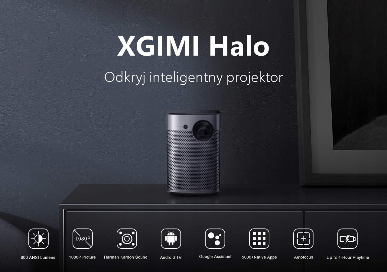 XGIMI HALO DLP 1080P 4K WIFI 3D HARMAN KARDON WAWA Marka XGIMI