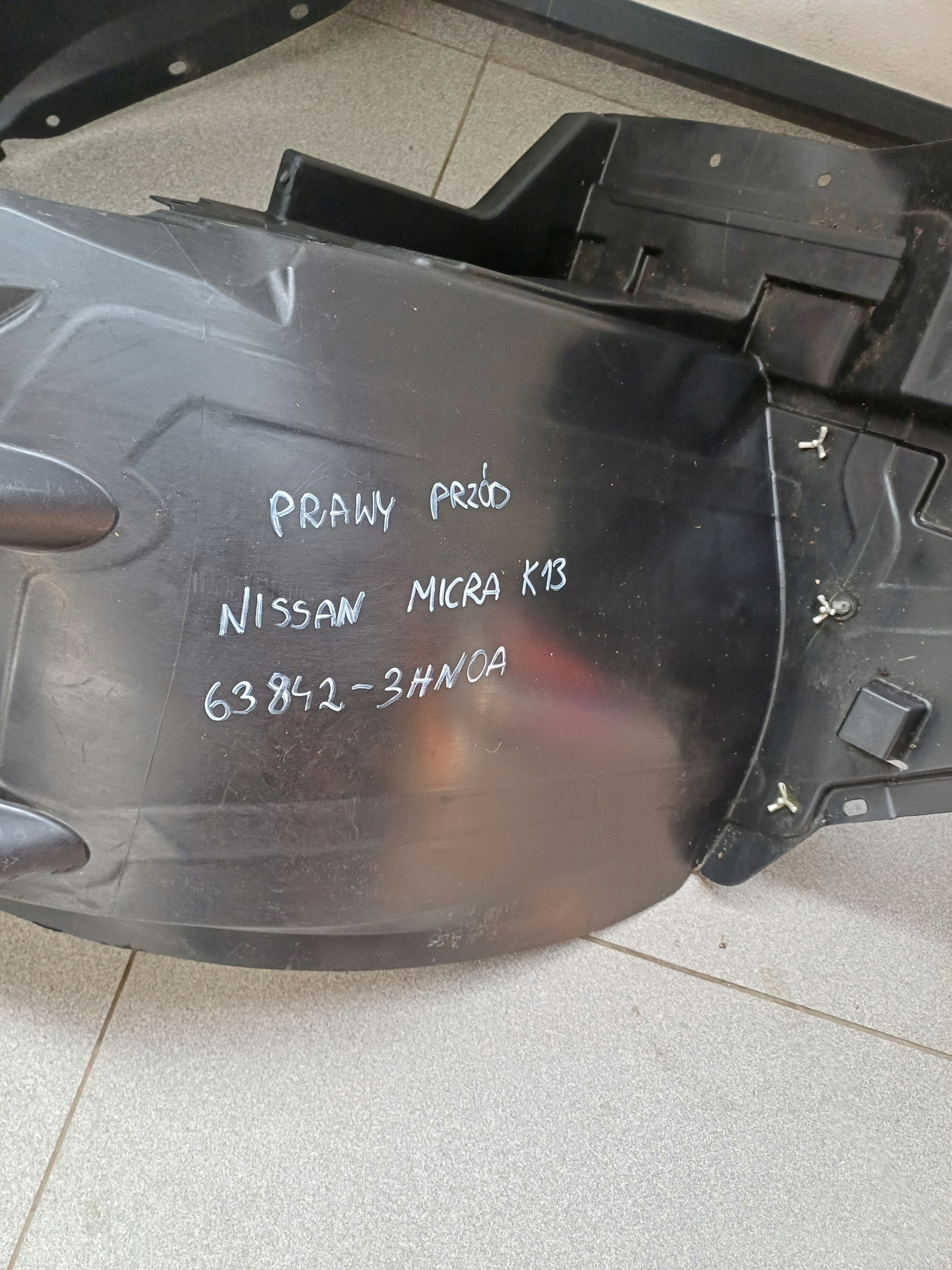 mudguard right front front NISSAN MICRA K13 63842-3HN0A