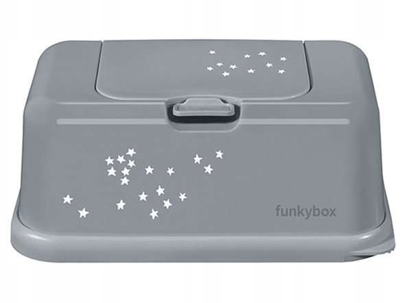 Funkybox: Pojemnik na mokre chustki - Grey Little Stars