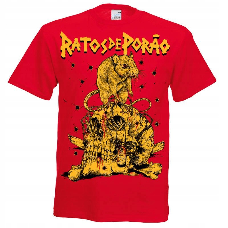 Ratos De Porao Skull T-shirt (red) M