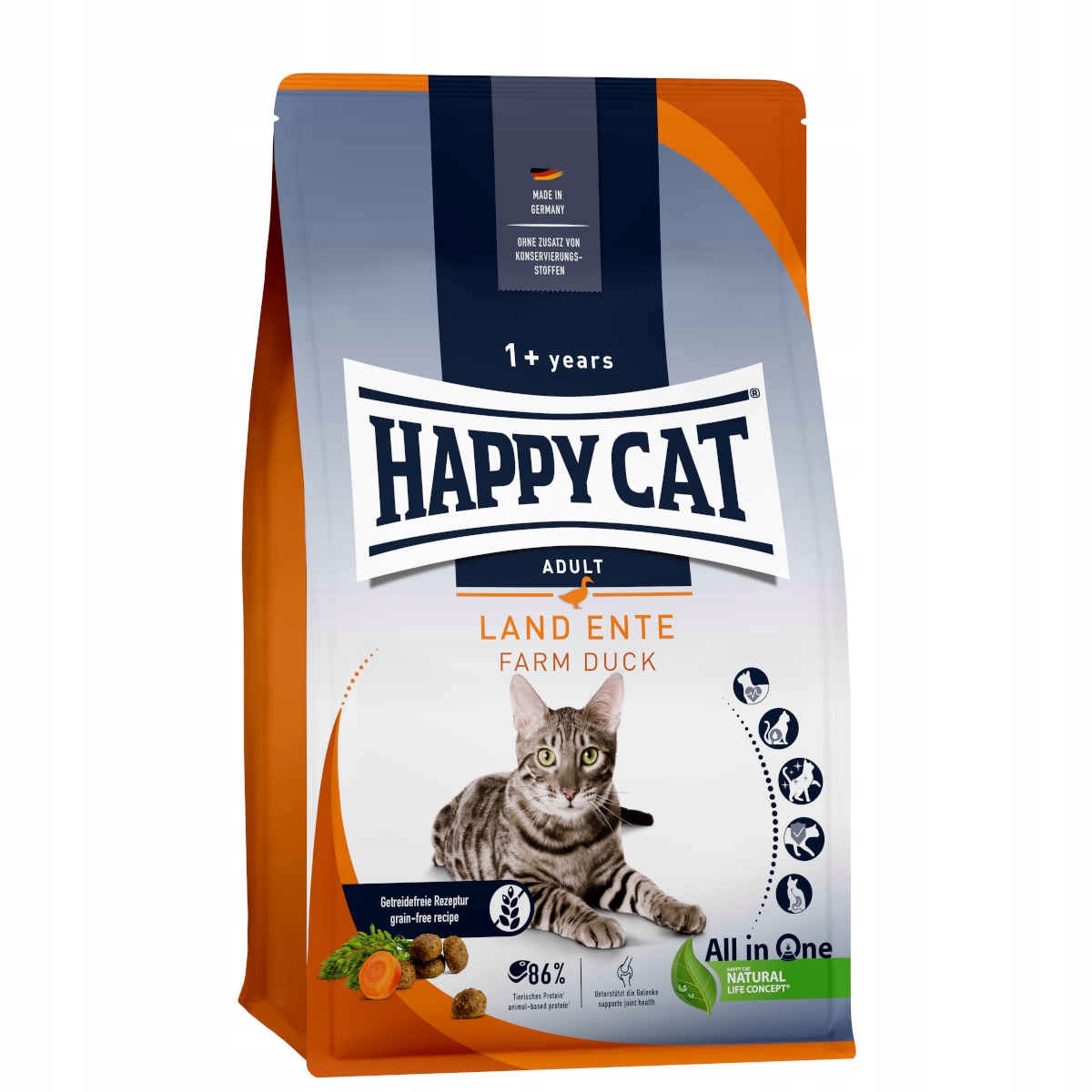 Happy Cat Culinary Grainfree Adult Land-Ente Kaczka 4kg