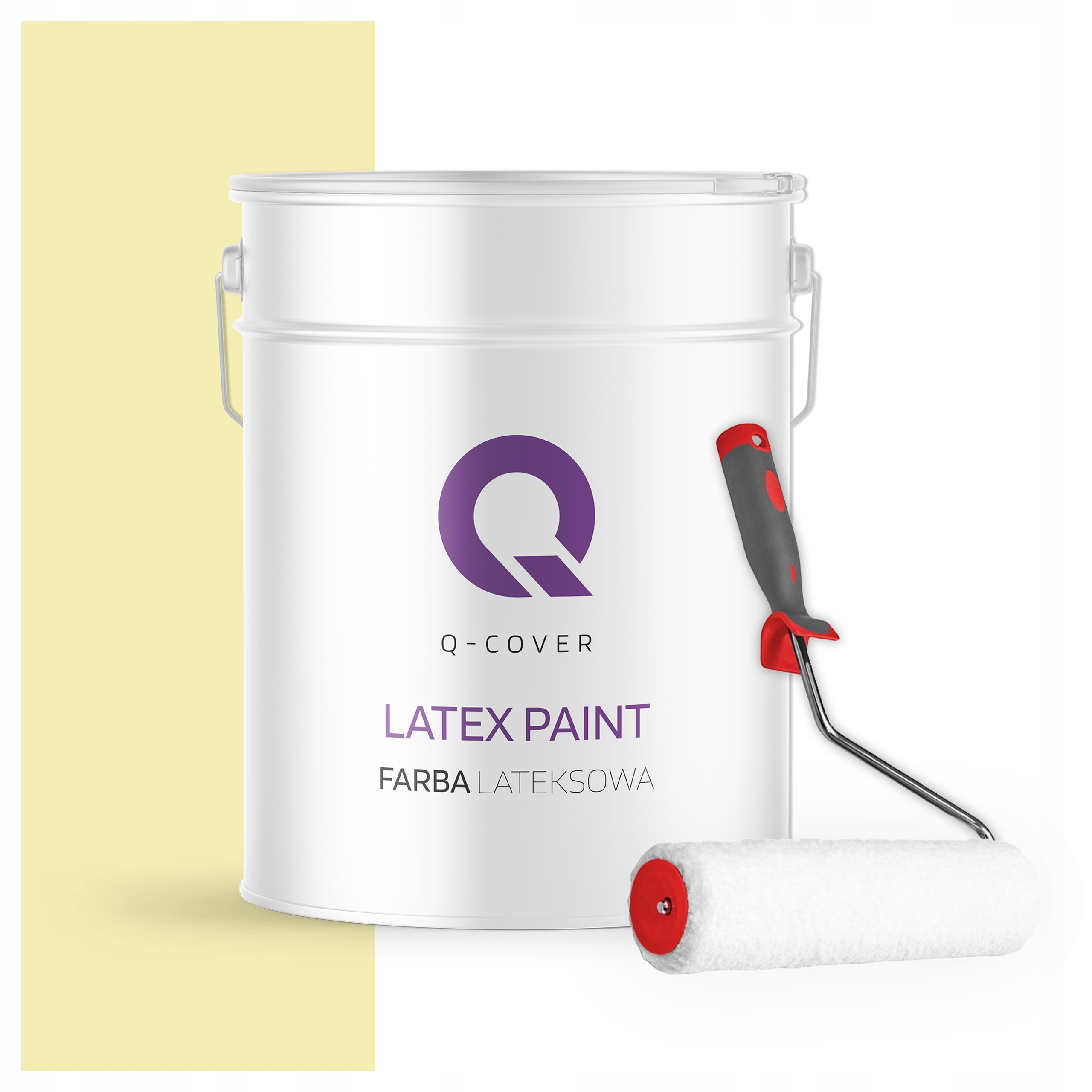 Latexová farba na steny stropov Hlboký mat 10L Slamená H7182 valček