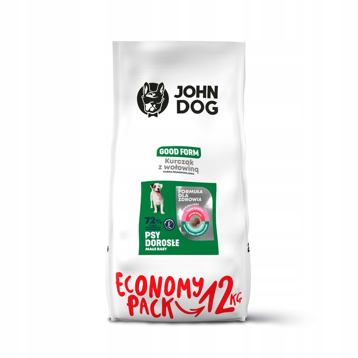 Levně Good Form suché krmivo pro psy Kuře & Hovězí malé rasy John Dog 12 kg