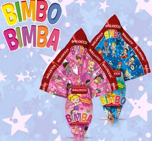 Levně Balocco Uovo di Pasqua Bimba Bimbo velikonoční čokoládové vajíčko 150 g