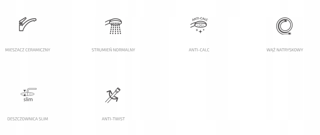 BATERIA PODTYNKOWA NATRYSKOWA Z DESZCZOWNIĄ ZESTAW Linia Dafni