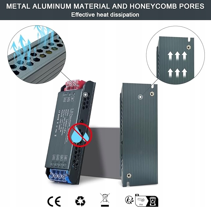 Zasilacz do LED BRIMETI 24V 200W 8.33A Model 200W-24W