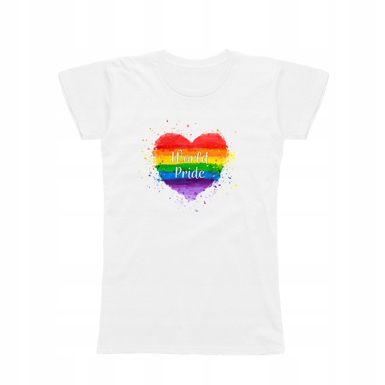 

S - Koszulka T-shirt Lgbt Tęcza Serce Pride World
