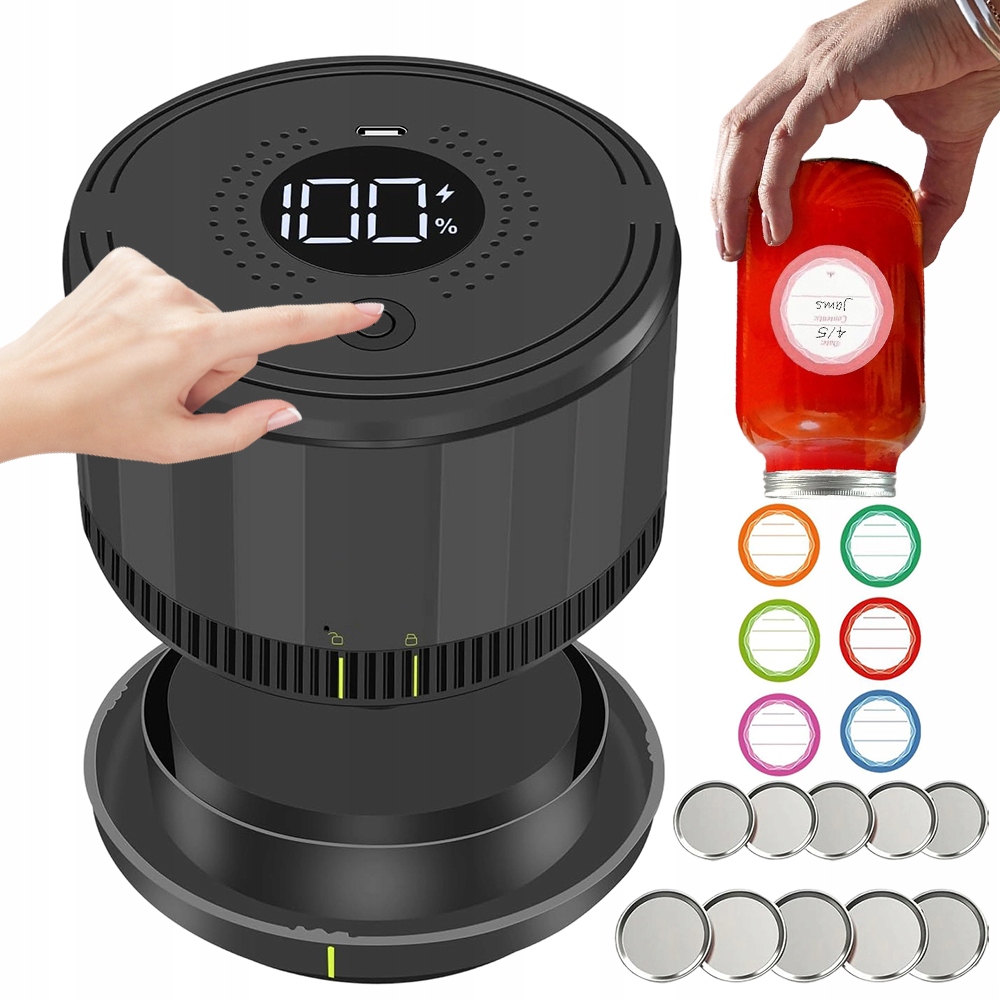 Zestaw do zamykania próżniowego słoików do słoików 84mm i 67mm przenośna