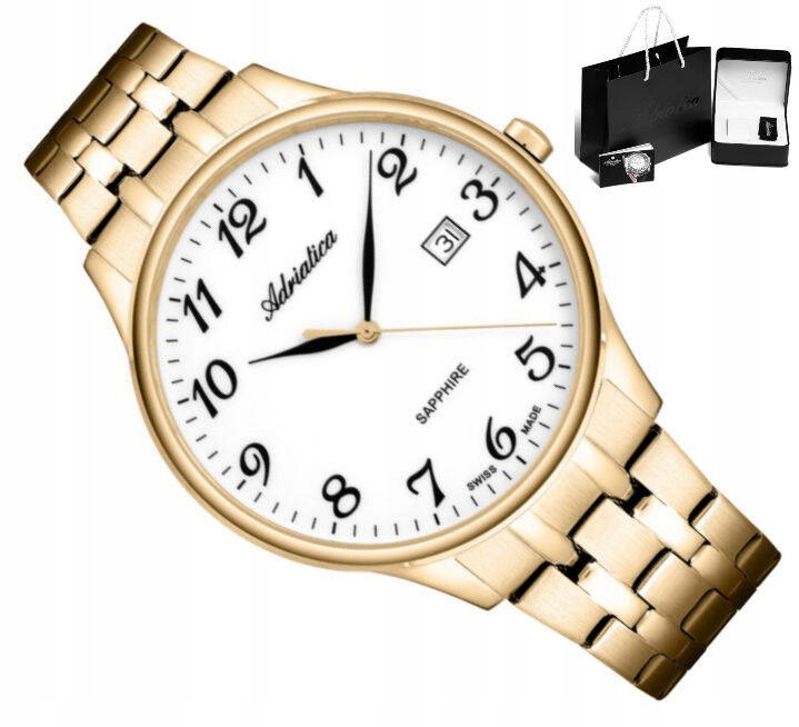 Pánské Klasické Čitelné Švýcarské Ocelové Hodinky Adriatica A1300.1123Q