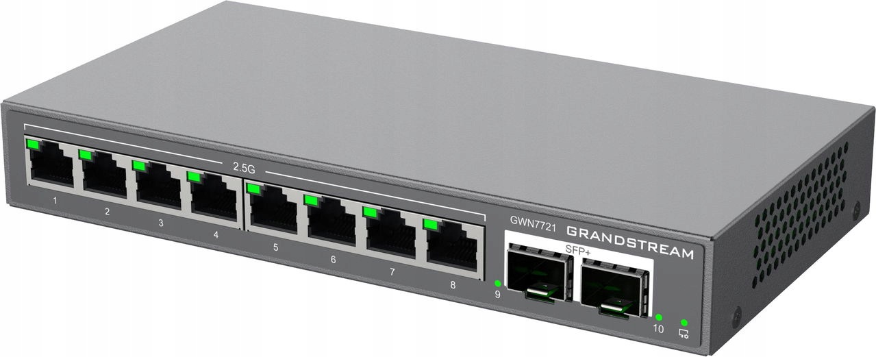 Grandstream GWN7721 L2 Lite managed switch, 8x 2.5GbE RJ45, 2x 10G Sfp+