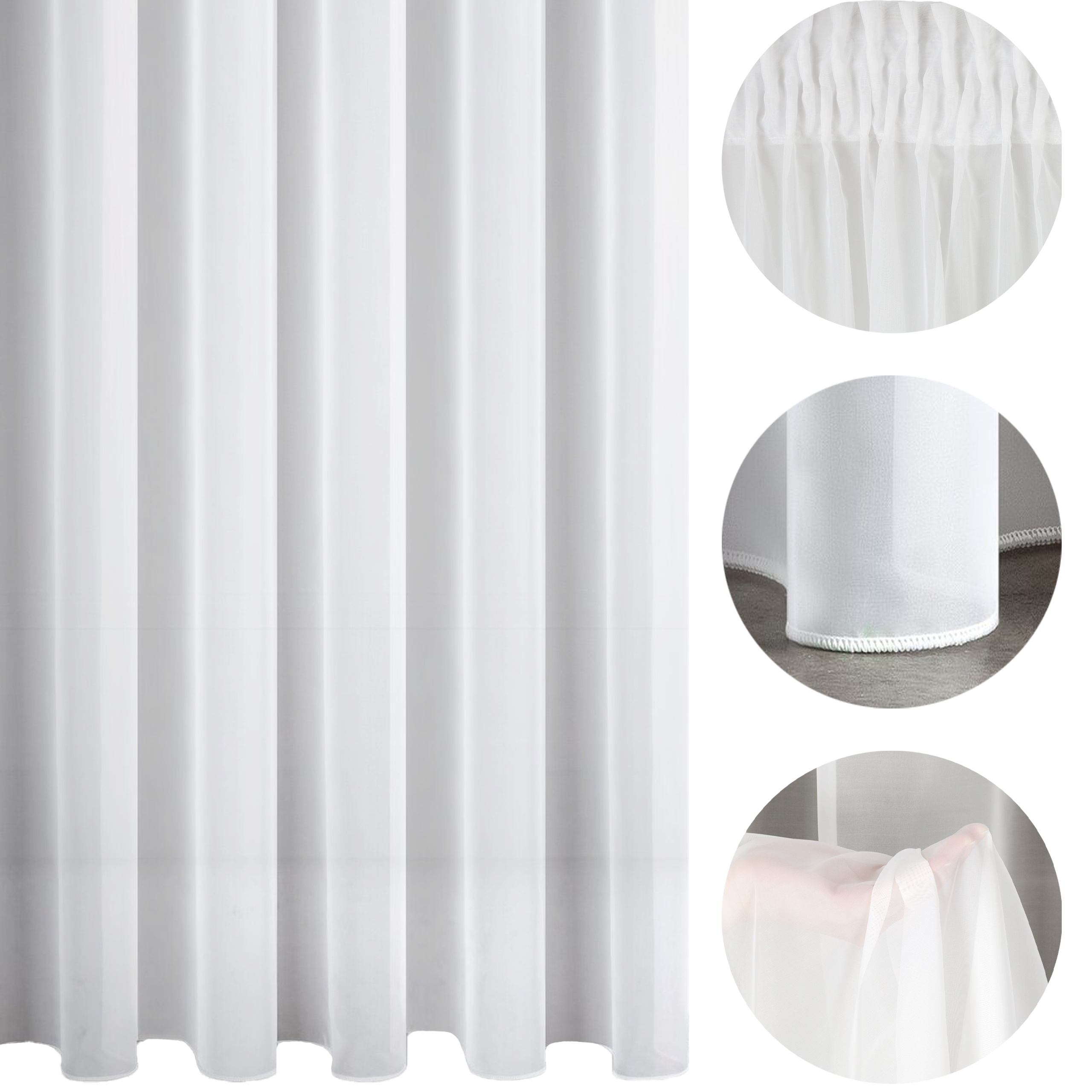 

firana woal firany gotowe do salonu firanka gładka