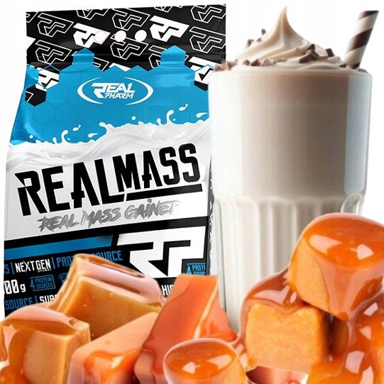 Gainer sacharidový protein Real Pharm Real Mass Karamel 6800 g