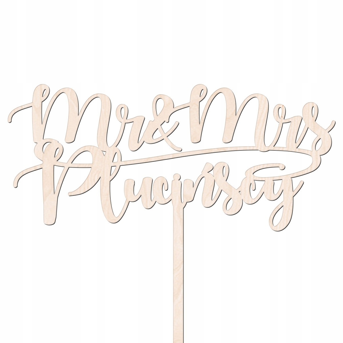 TOPPER MR MRS NAPIS TORT DEKORACJA NAZWISKO ŚLUB
