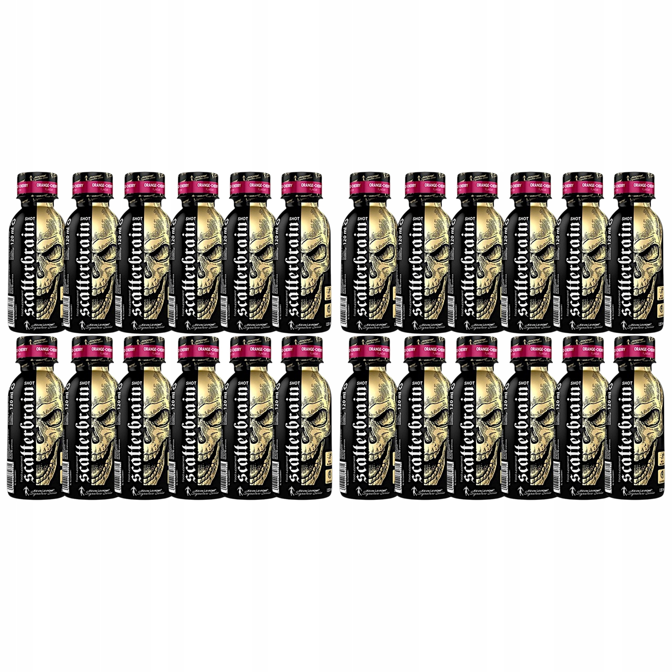 2x Předtréninkovka Kevin Levrone Scatterbrain Shot 12x120 ml Pomeranč Citr