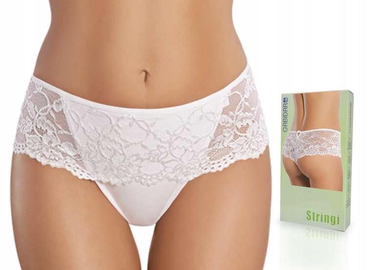 

stringi damskie Gabidar 39 Bawełna , Białe , S
