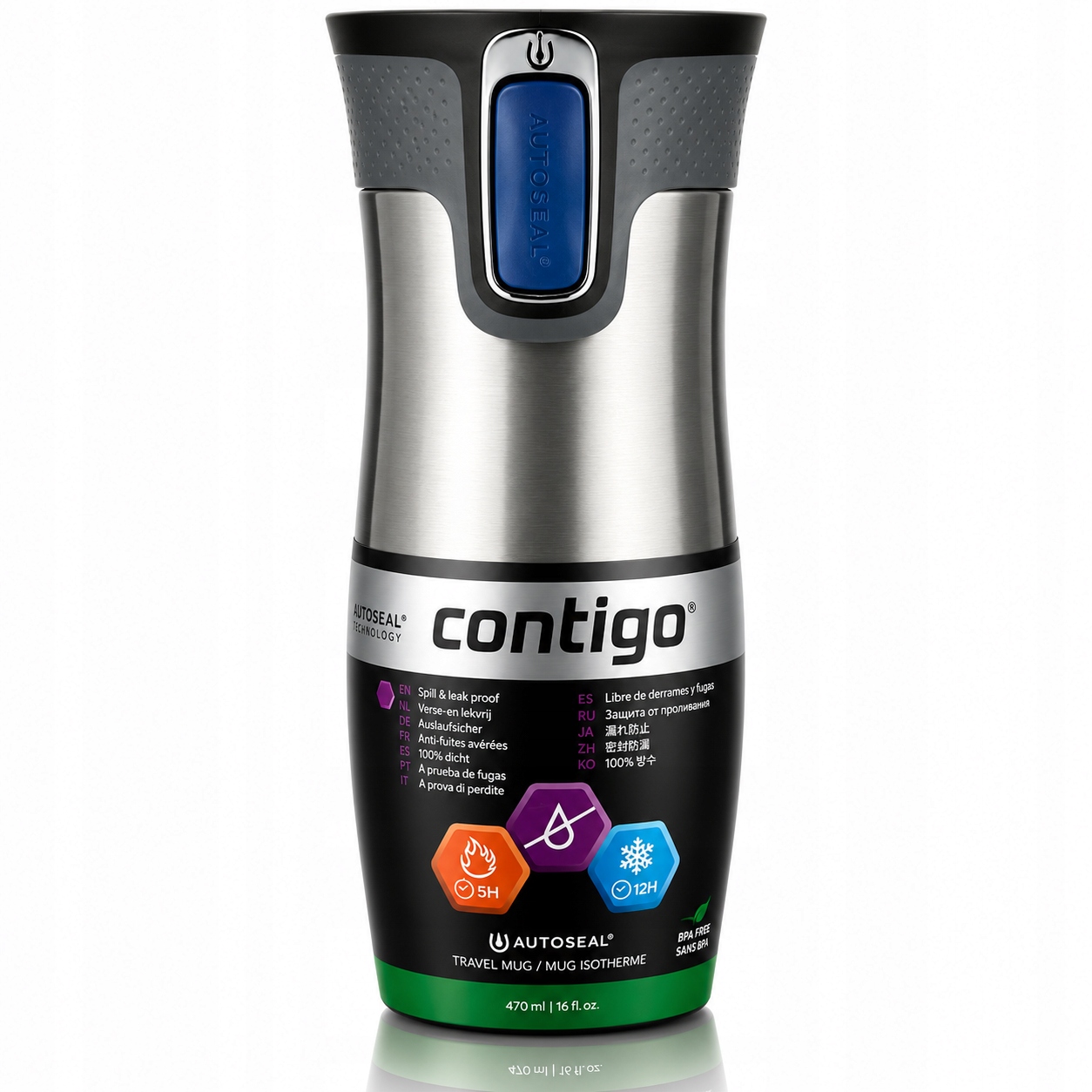Contigo West Loop 2.0 470ML Kubek Termiczny Stalowy Oryginał
