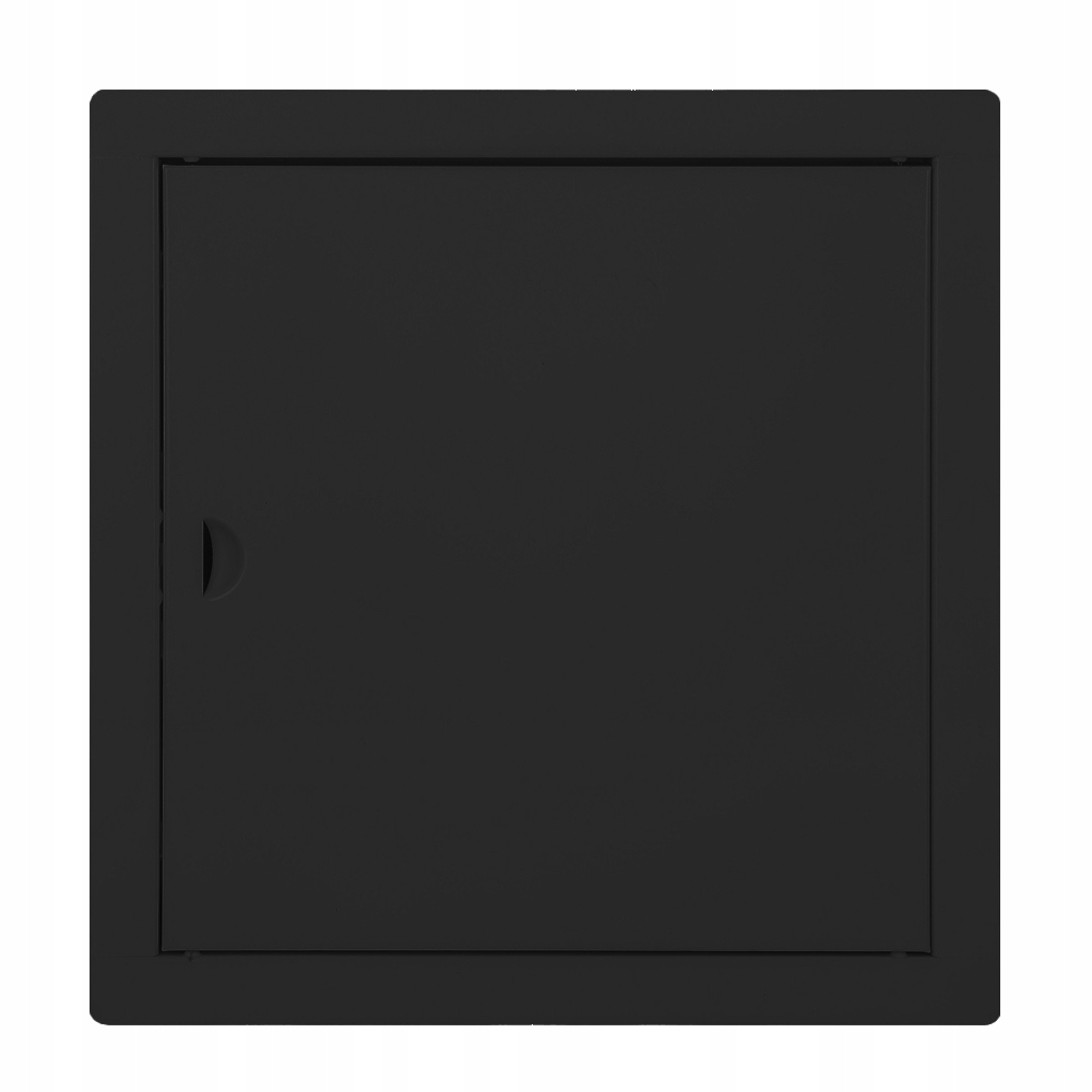 Drzwiczki Rewizyjne Metalowe Czarne Z Uchwytem 40x40 Zatrzask