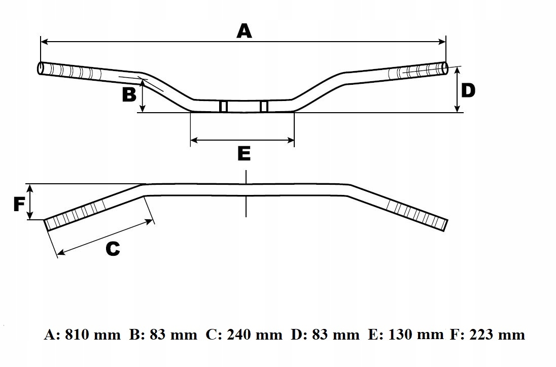TRWMCL110SC TRW KIEROWNICA MOTO. ŚR 22 MM STALOWA CHROM Numer katalogowy oryginału MCL110SC