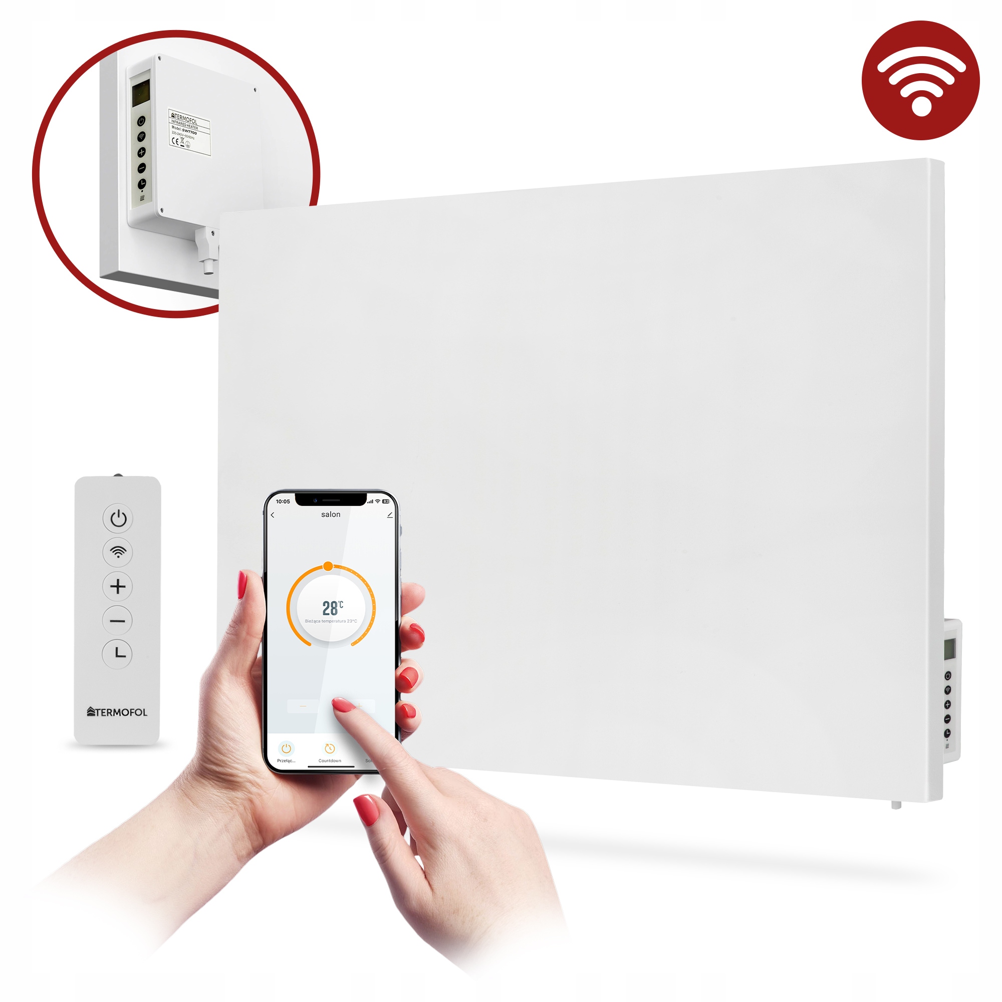 Odvlhčovač Infračerveného Vykurovacieho Panelu S Funkciou Odvlhčovania Wifi SWT700 500W