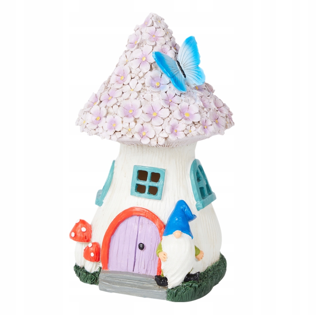 

Lampa Lampka Solarna Ogrodowa Figurka Grzyb Domek