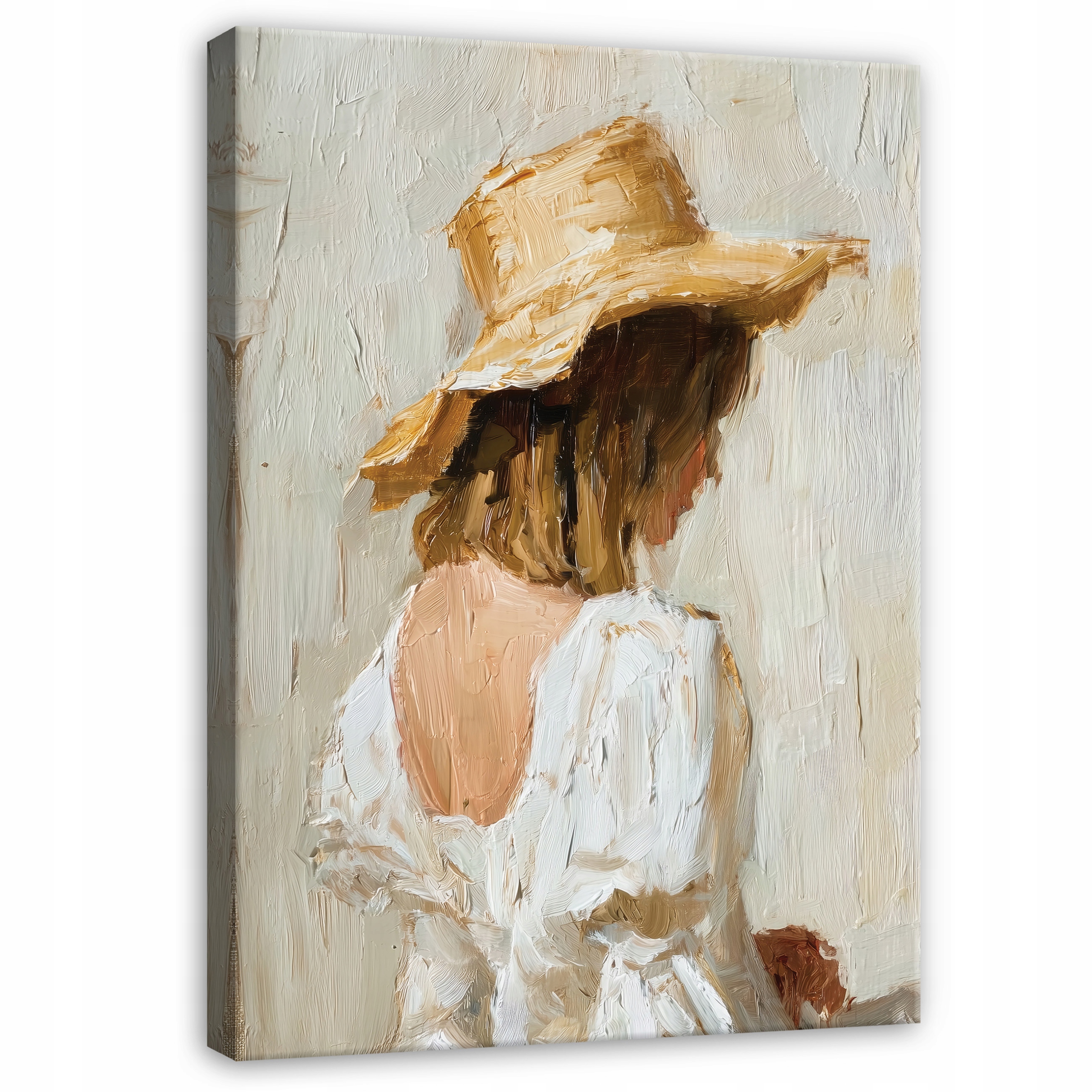 Obraz Žena Abstraktní Boho Béžová Do Ložnice Obývacího Pokoje Na Plátně 100x70