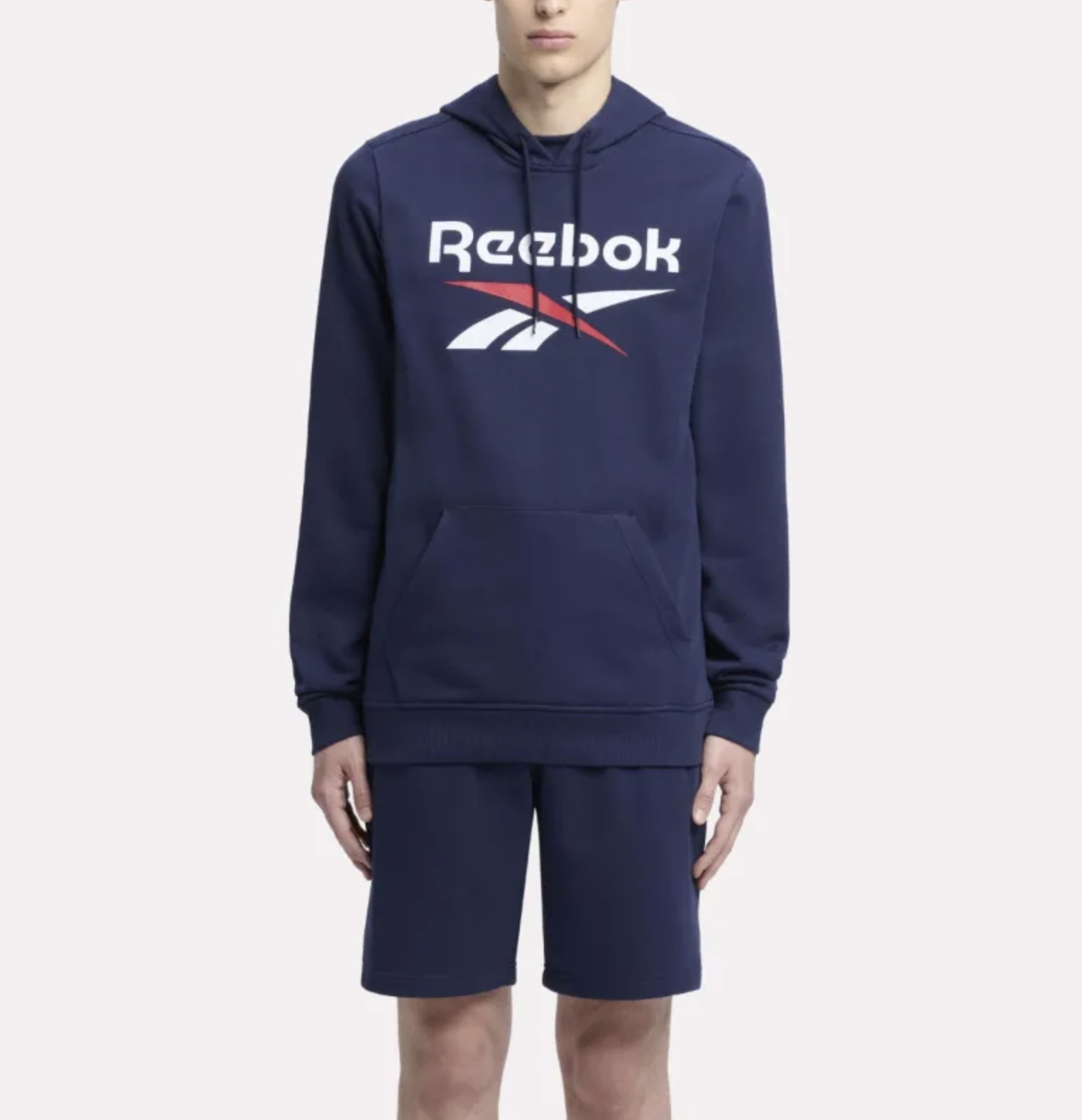 Reebok Bavlněná Mikina Sportovní modrá Identity Big Logo Originál vel S