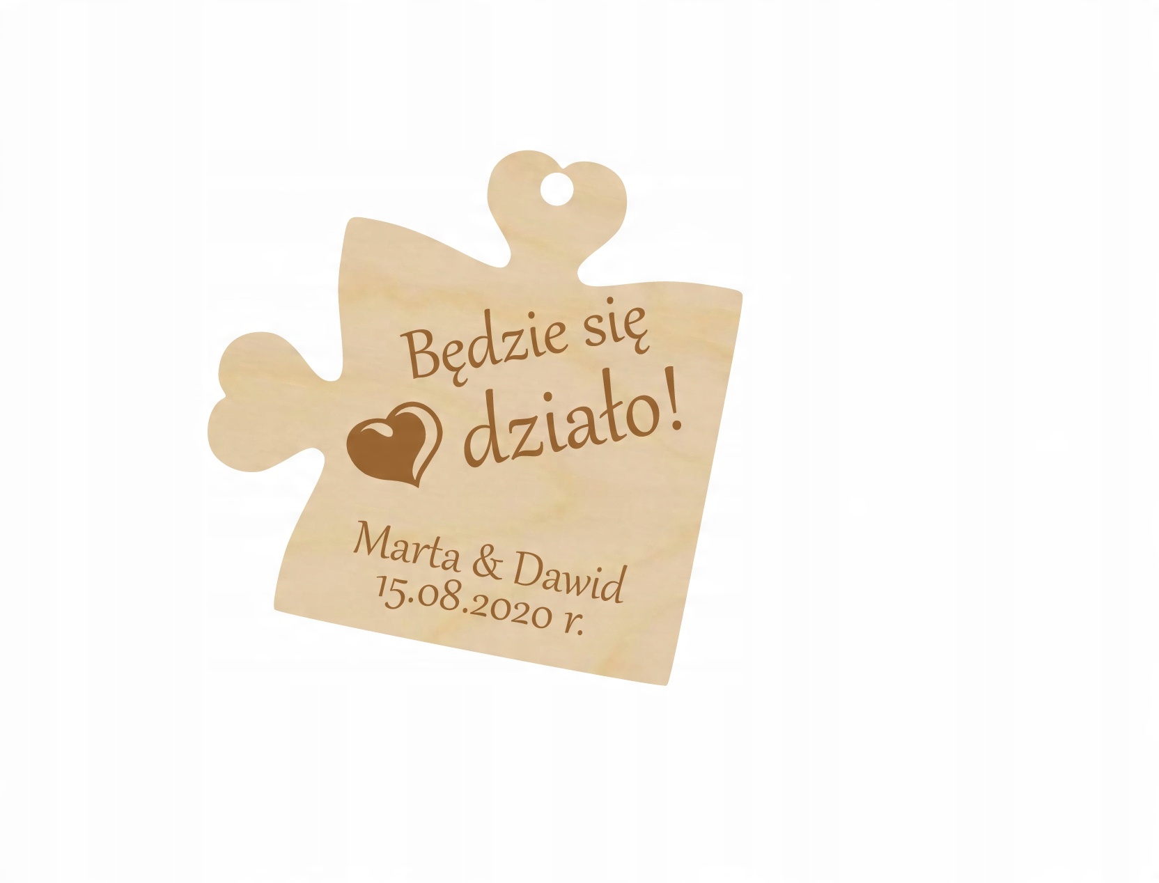 

Zawieszki Puzzle butelkę Wesele Ślub pakiet 30szt