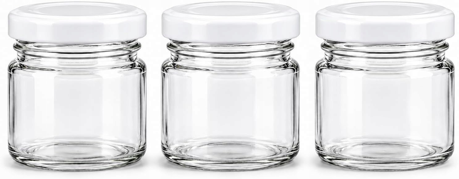 400 x Ozdobná Nádoba 40 ml Biely Uzáver Na Med, Džem Na Korenie