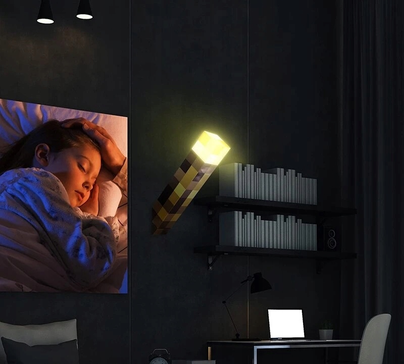 LAMPKA NOCNA MINECRAFT ŚCIENNA POCHODNIA DZIECI EAN (GTIN) 5906824632333