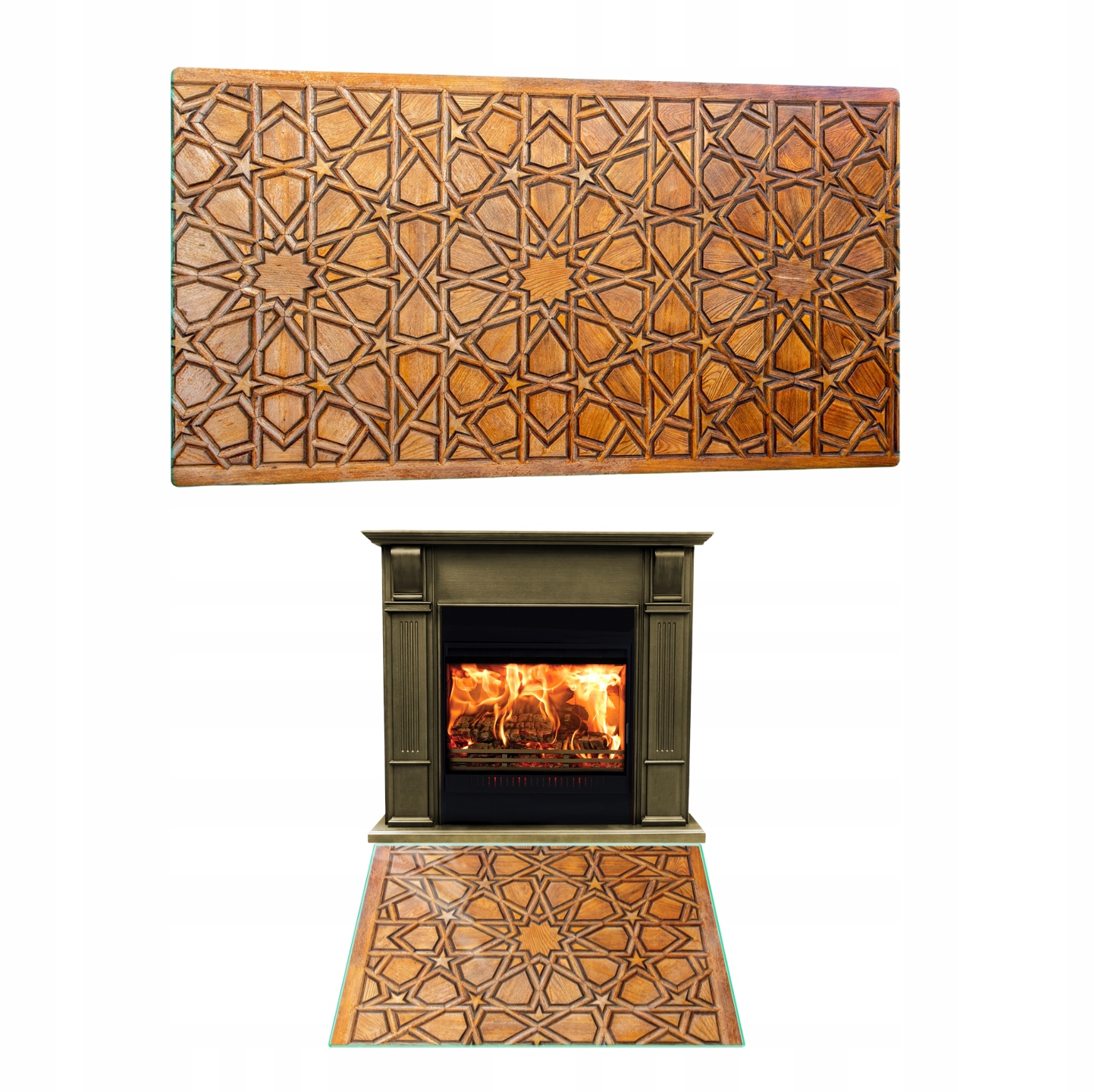 Sklo Pod Krb Tvrzené Sklo Podložka Rozměr 80x52cm Grafika Mozaika