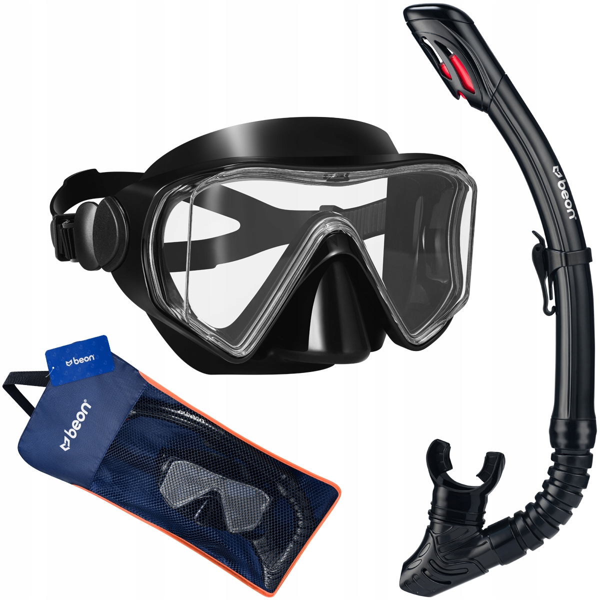 Zestaw Maska I Fajka Do Nurkowania Okulary I Rurka Do Snorkelingu Beon Pro