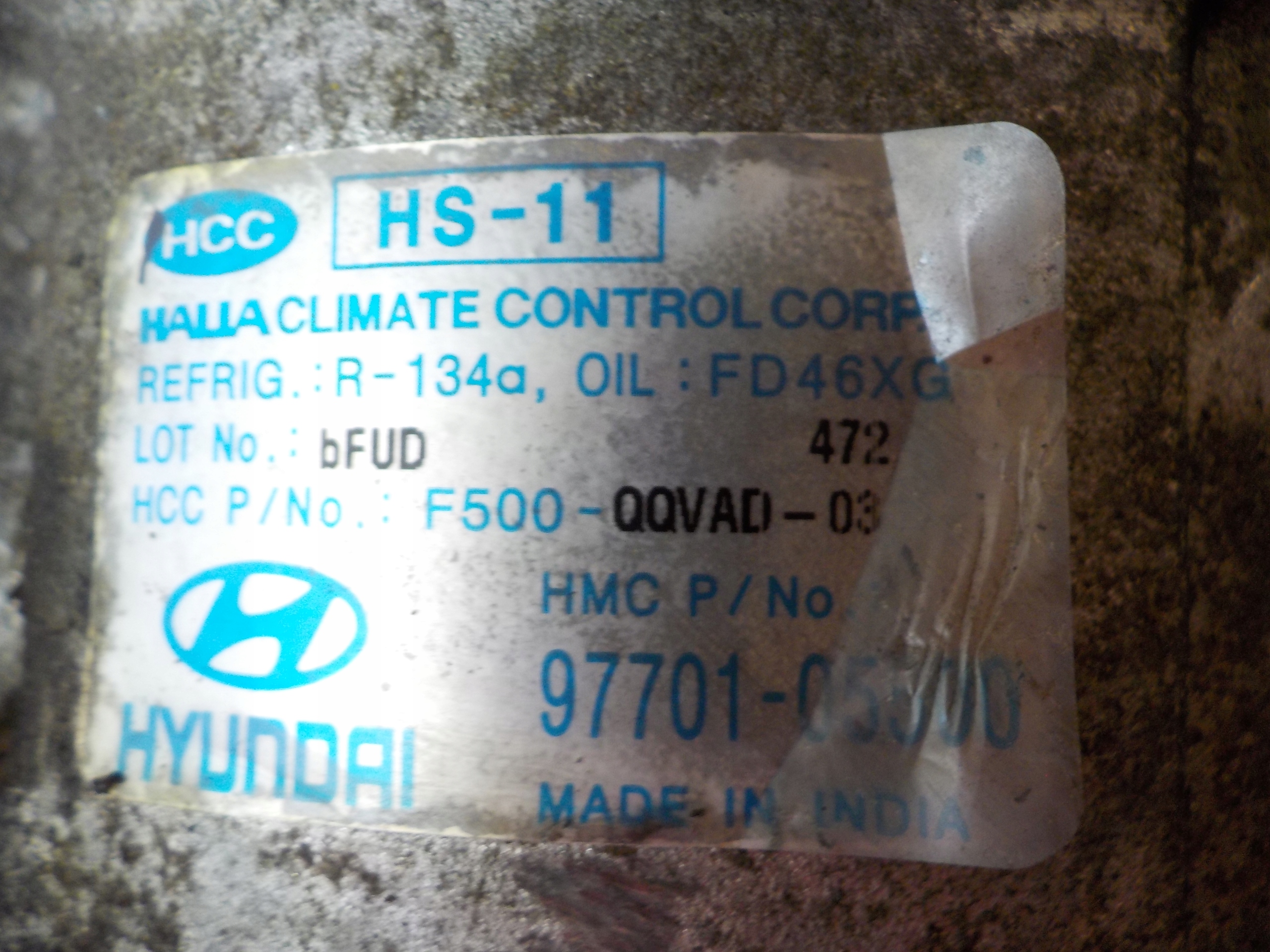HYUNDAI ATOS Klimakompressor klimaanlage 97701-05500