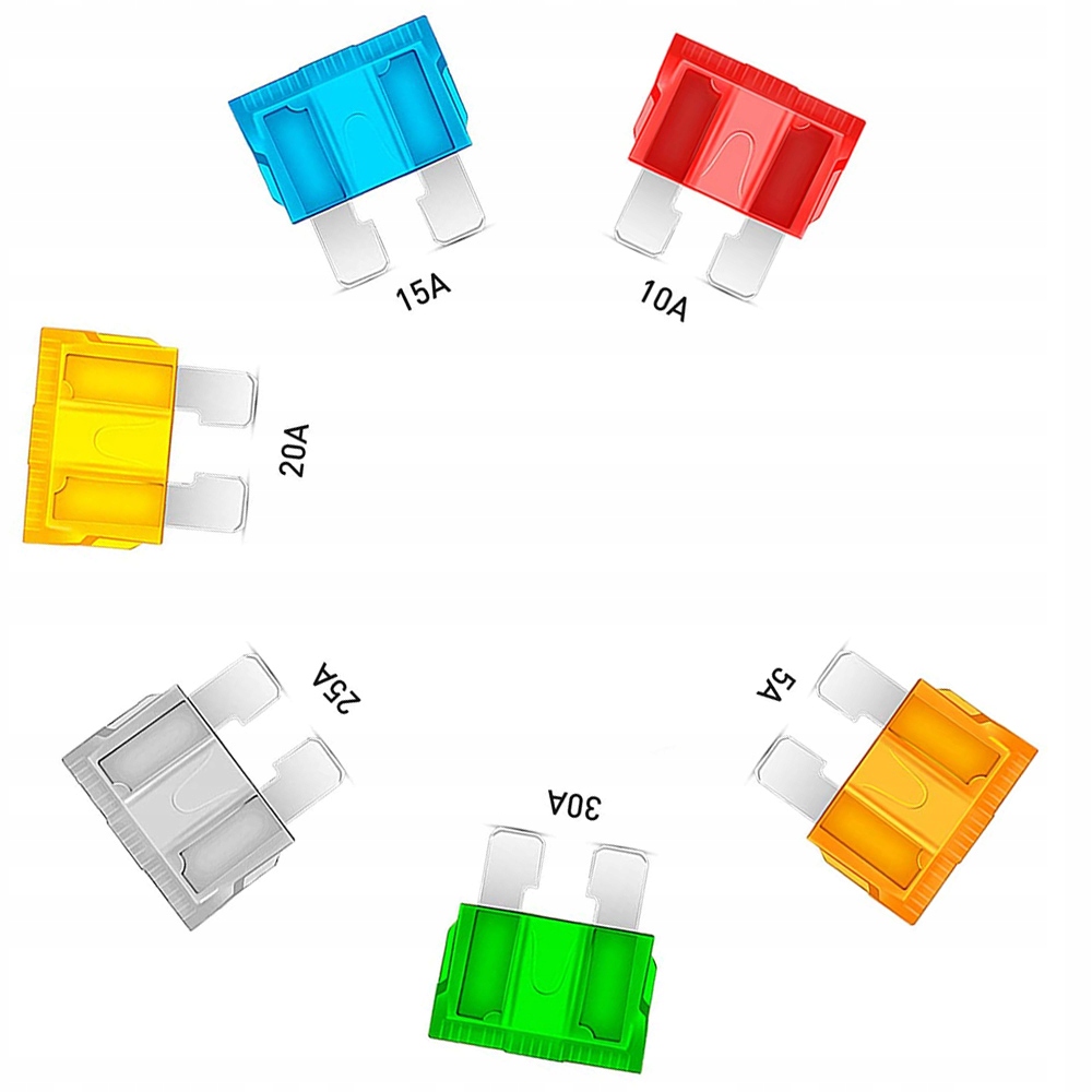 BEZPIECZNIKI SAMOCHODOWE STANDARD ZESTAW 120 szt + PUDEŁKO ORGANIZER 5-30V EAN (GTIN) 5903933522548