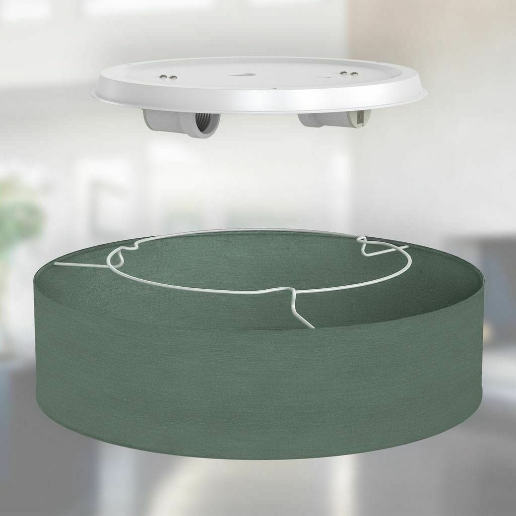 LAMPA SUFITOWA - PLAFON - SZARY - 2x E27- KORYTARZ Zasilanie sieciowe