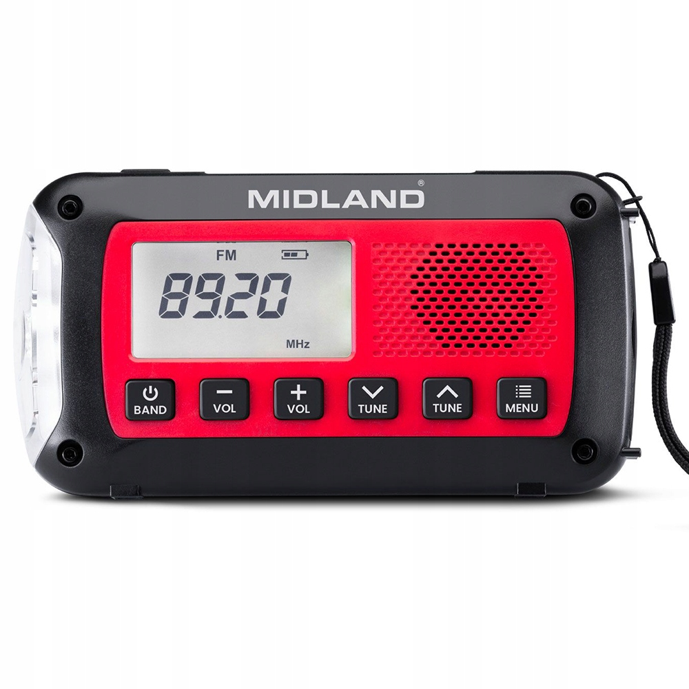 Midland ER100 Przenośne Radio Alarmowe Am/fm Latarka Dynamo Usb Powerbank