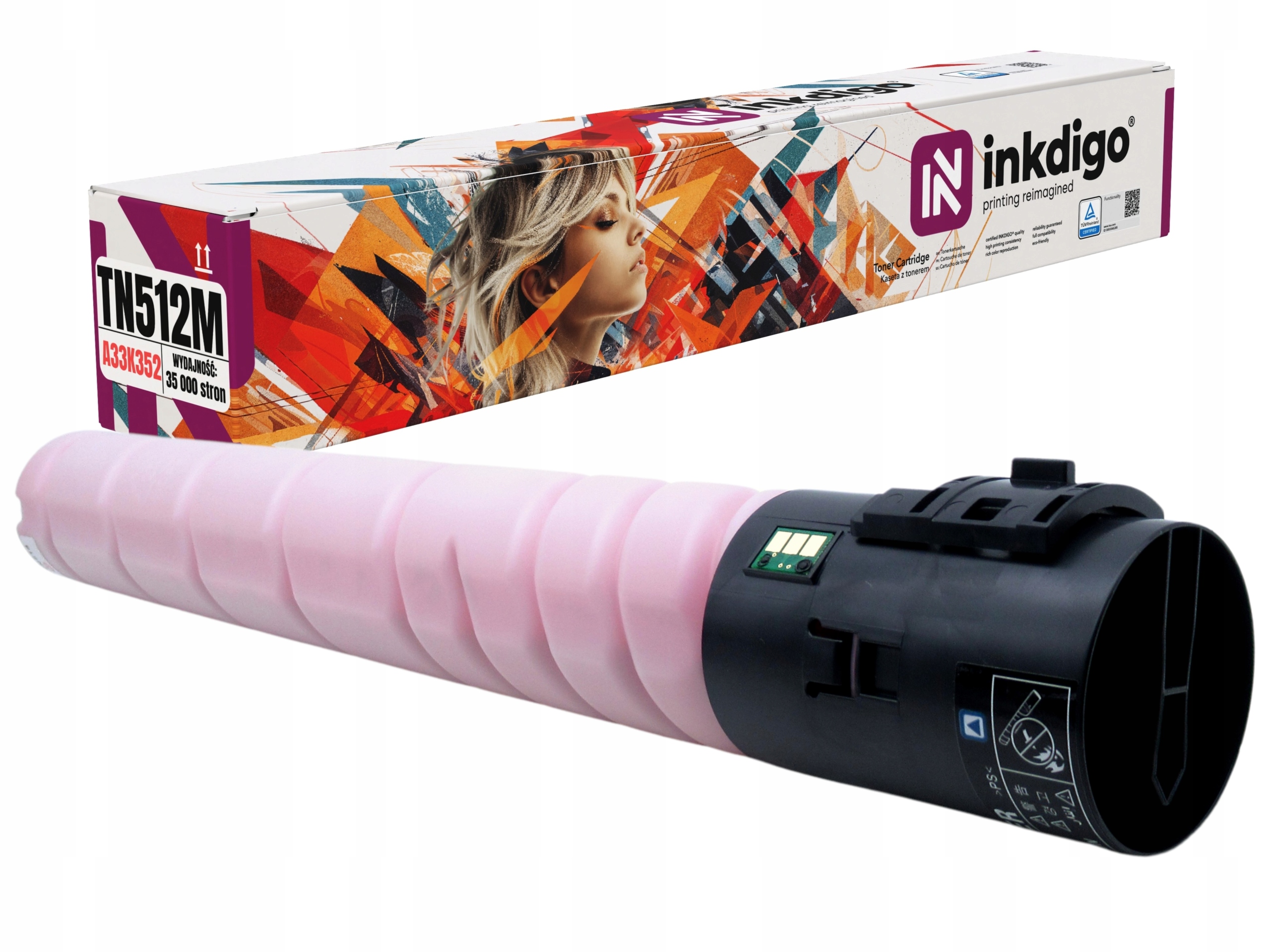 Toner pro Konica Minolta Bizhub C454 C554 Tn 512M (purpurový)