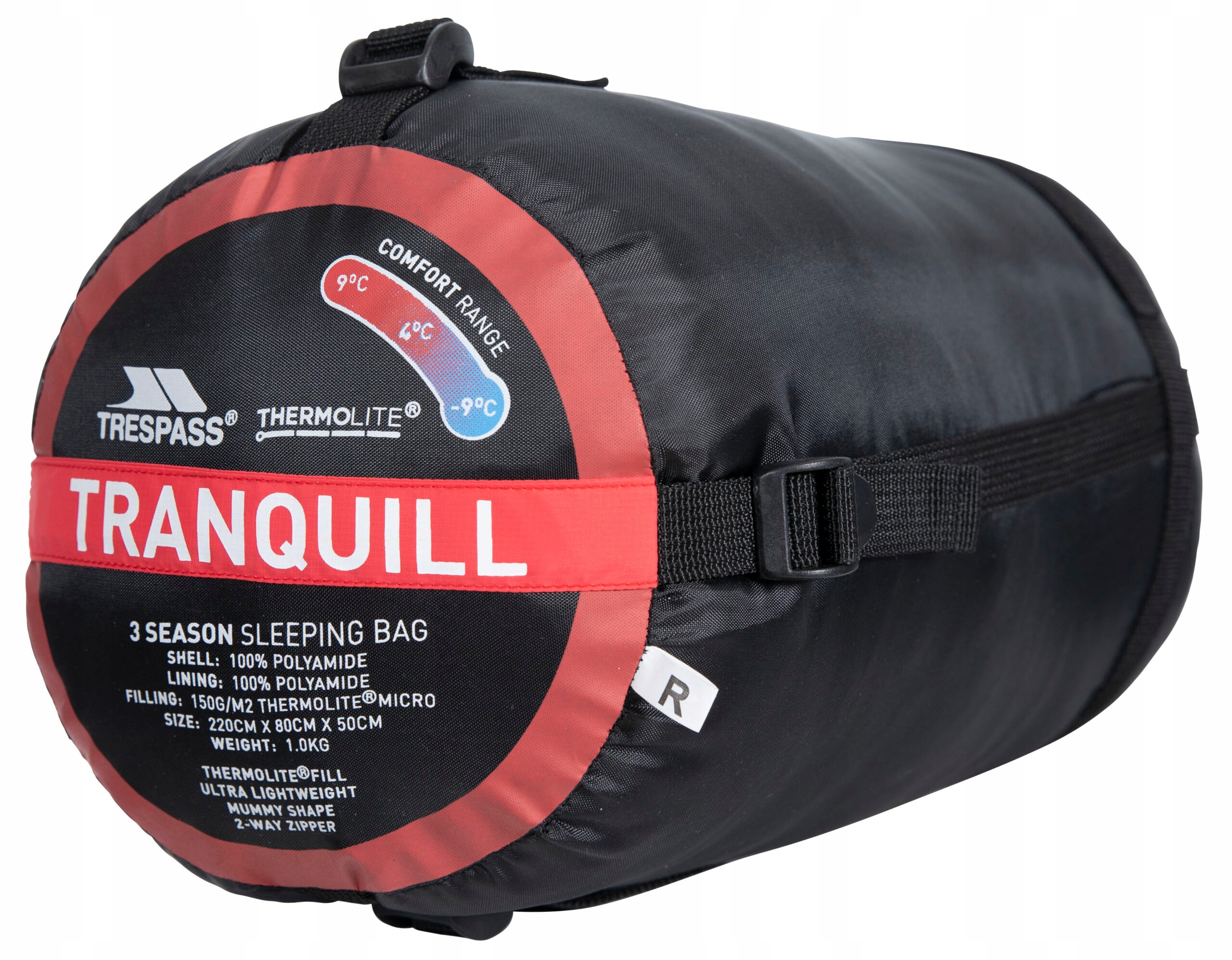 TRESPASS ŚPIWÓR TRANQUILL - MUMIA -9 - 1kg Model TRANQUILL