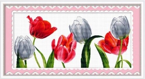 Křížková výšivka počítaná sada (kanva, mulina)