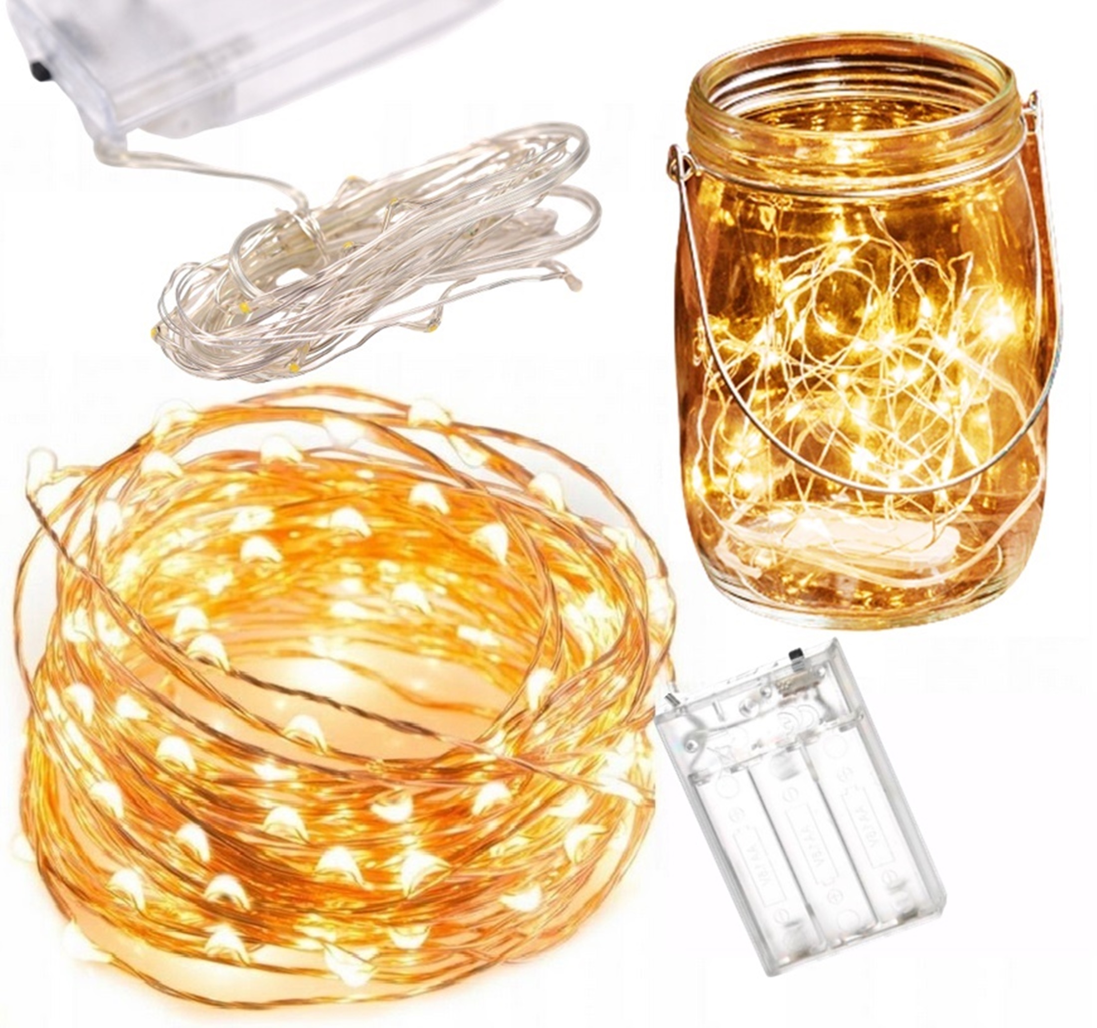 

Lampki Druciki Drucik Choinkowe Ozdobne 100 Led