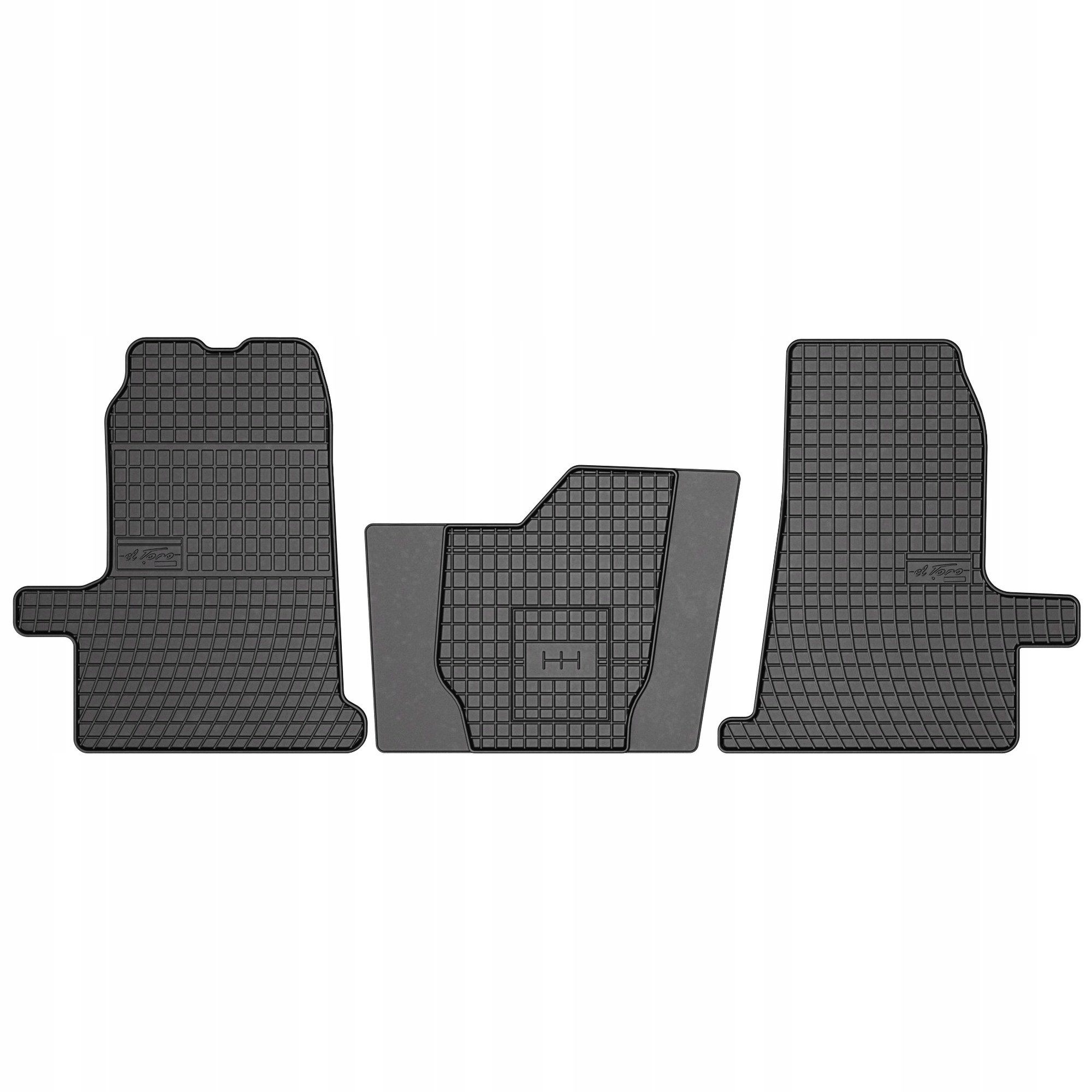 Černé gumové koberce Ford Transit VII 2006-2013